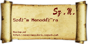 Szám Menodóra névjegykártya